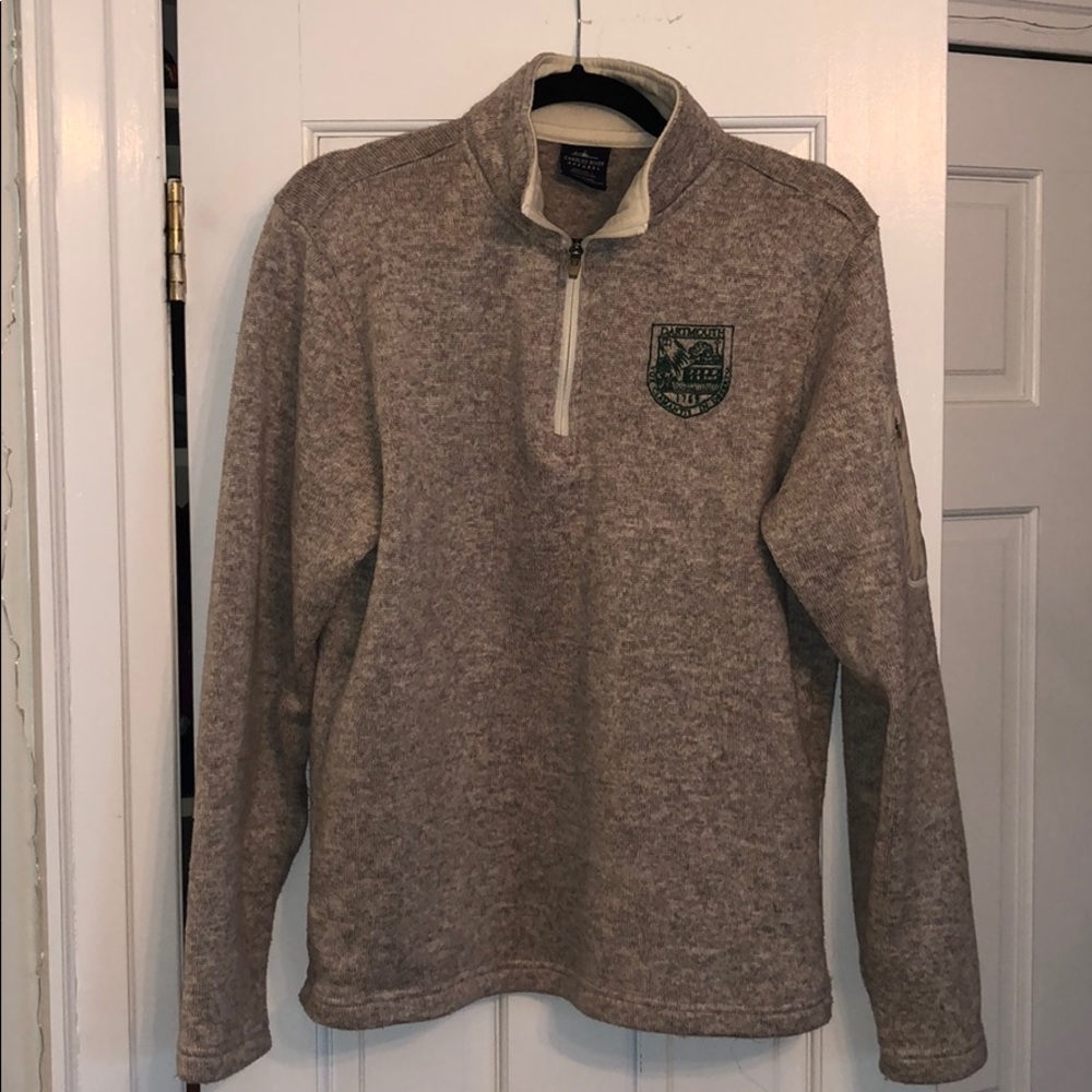 DARTMOUTH COLLEGE BEIGE QUARTER-ZIP